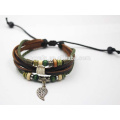 Factory Custom Charm Vintage Multilayer Wrap Leather Bracelet